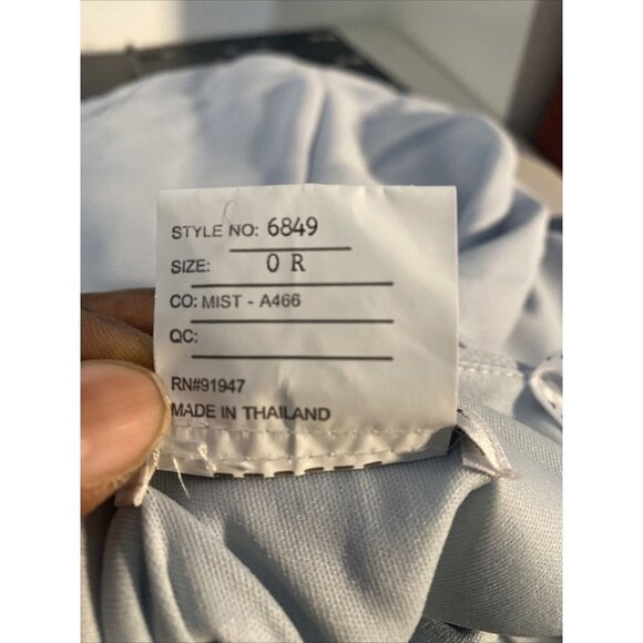 AFTER SIX One-shoulder Draped Cowl-neck Maxi Dress In Mist Size 0R - Picture 6 of 9